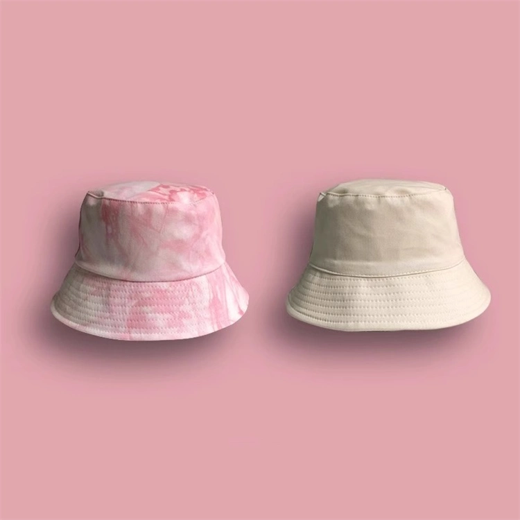 Reversible Wear Tie Dye Cotton Casual Fishman Bucket Hat Cap