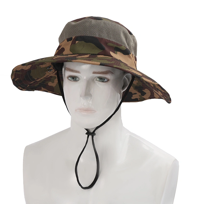 Summer Outdoors Fishing Hiking Sun Hat with Mask Khaki Sun Visor Hat