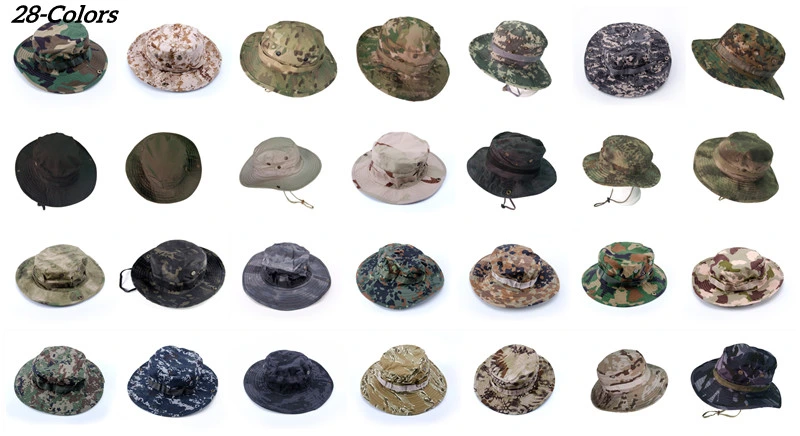 28-Colors Tactical Fishing Army Style Fans Bucket Military Style Boonie Hat