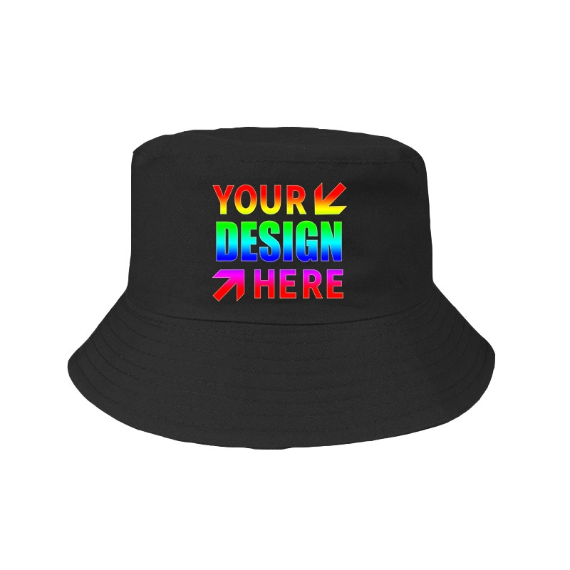 Personalized Custom Printing Cotton Twill Bucket Sun Hats Men Women Youth Outdoor UV Sun Protection Fishing Cap Solid Casual Bucket Hat