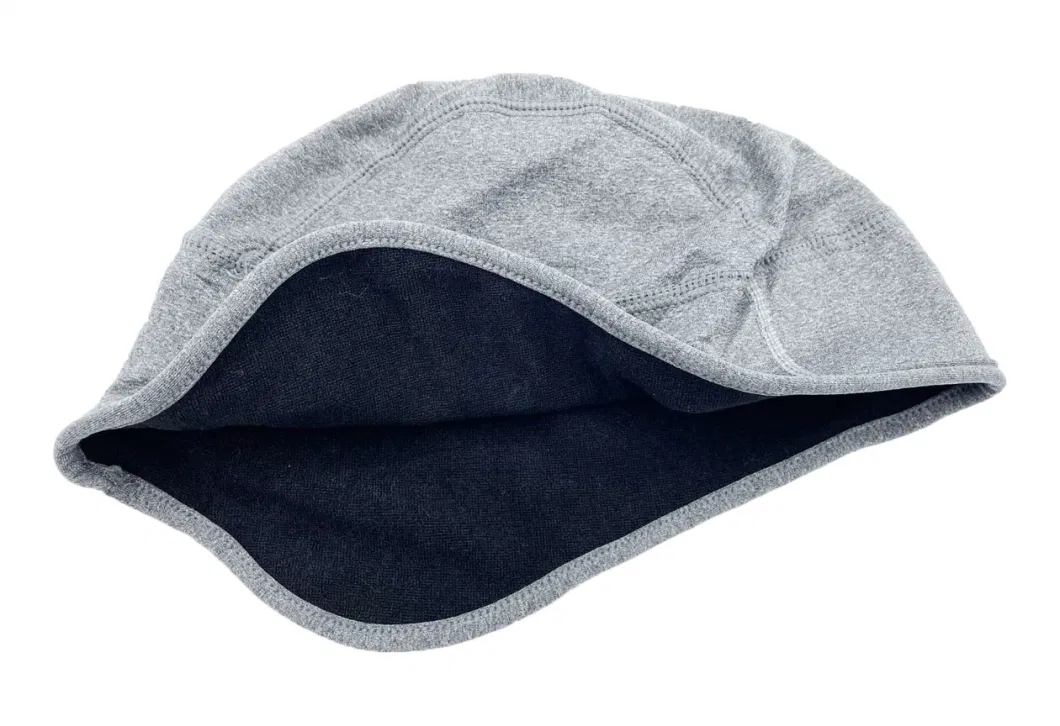 Grey Melange Blank Reflective Cycling Beanie Hats