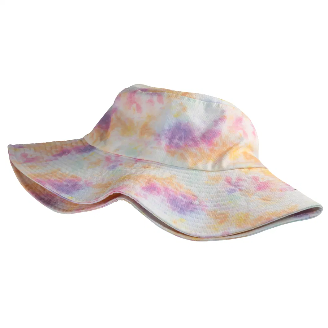 High Quality Tie-Dye Cotton Bucket Hat Fishing Cap Sun Protective Hat