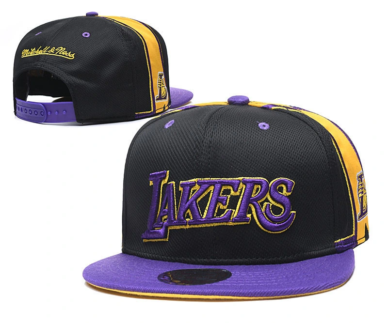 Wholesale Custom Cheap Los Angeles Lakers Official Team Mitchell Ness Embroidery Adjustable Basketball Snapback Baseball Caps Hat