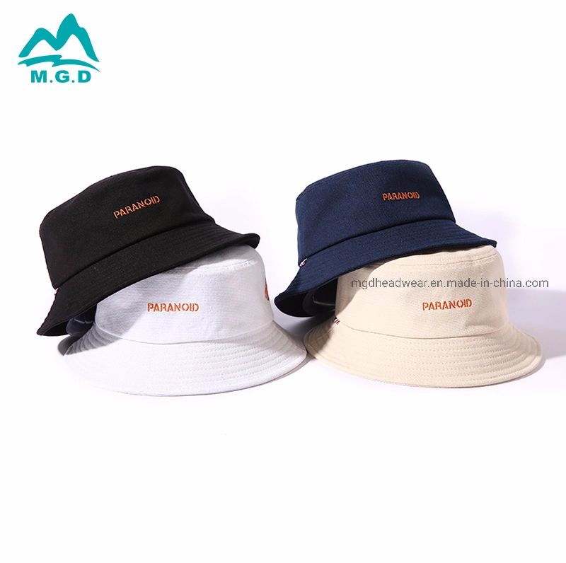 Simple Embroidery Cotton Summer Light Quick Dry Bucket Hat