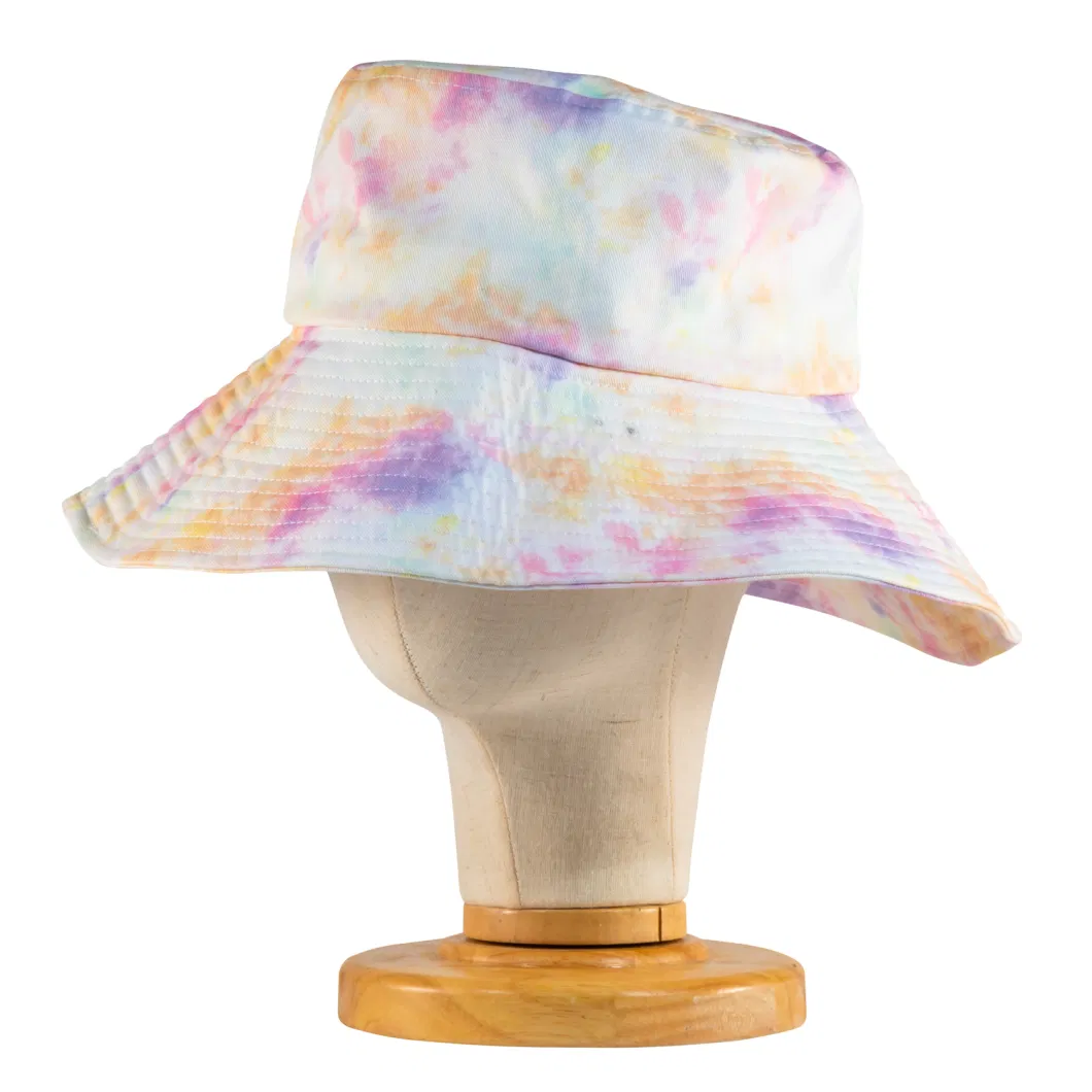 High Quality Tie-Dye Cotton Bucket Hat Fishing Cap Sun Protective Hat