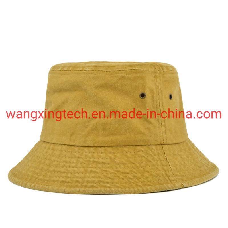 Wholesale Bucket Hat Fishing Men&prime; S Cowboy Flat Top Hat Women&prime; S Pure Cotton Washed Cap