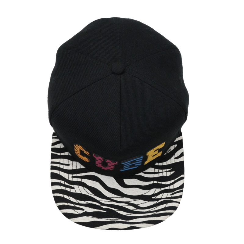 Custom Multi Color Match Flat Silicon Printed Snap Back Cap with Hip Hop Man and Women Baseball Cap