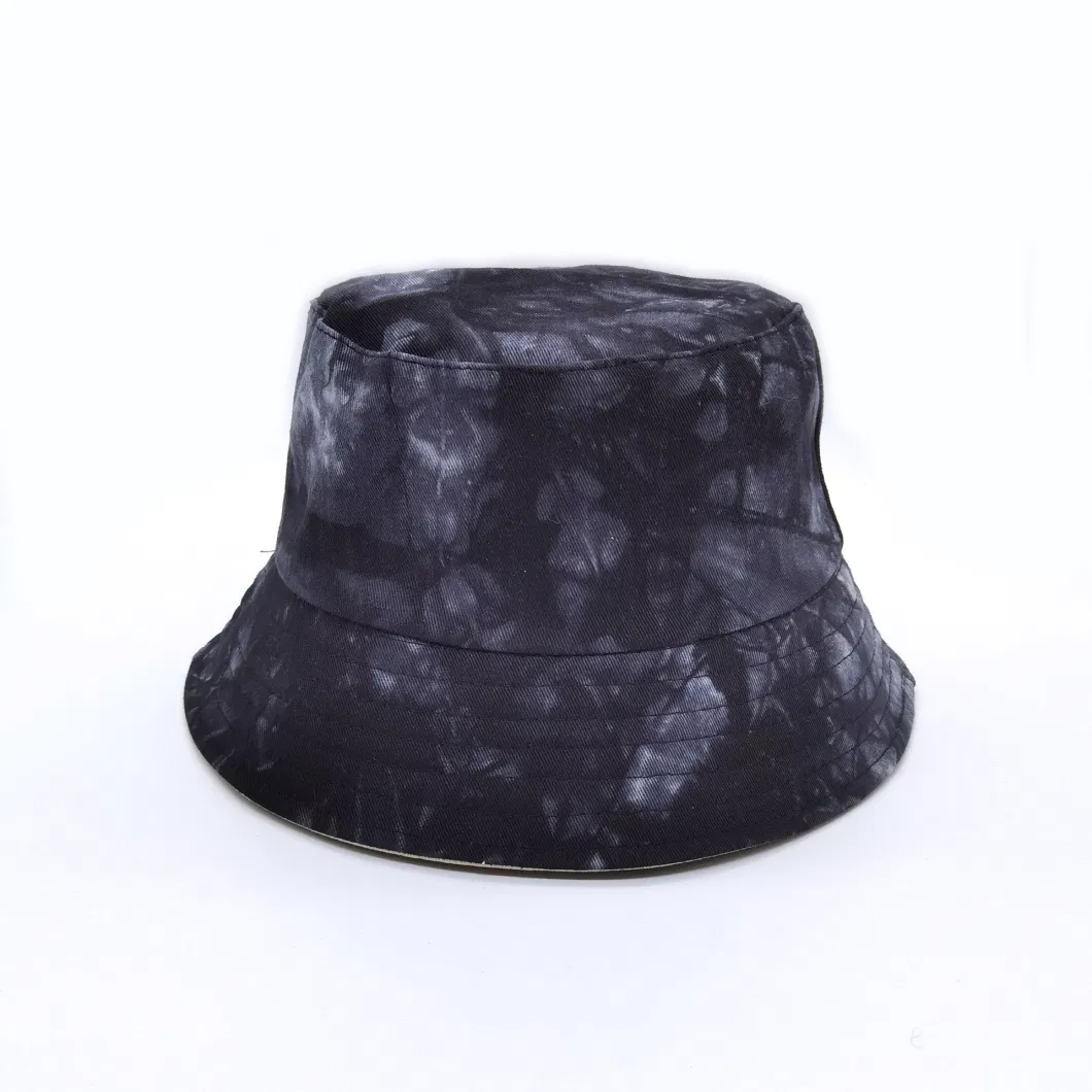 OEM Cotton Tie Dying Printing Bucket Hat Summer Beach Visor Bucket Hat