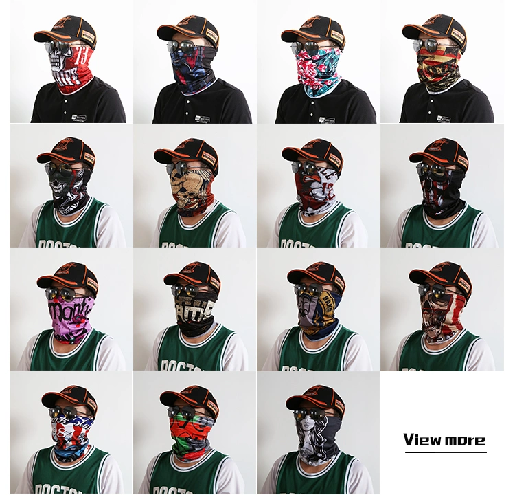 Custom Face Mask Skull Face Shield Sublimation Bandana Printing