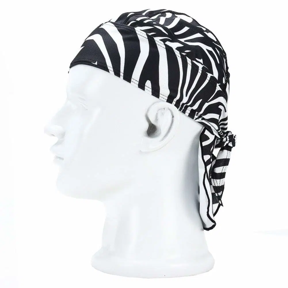 Wicking Adjustable Cycling Bandana Skull Cap Beanie for Outdoor Running Double Dry Head Wrap Headband Sweatband