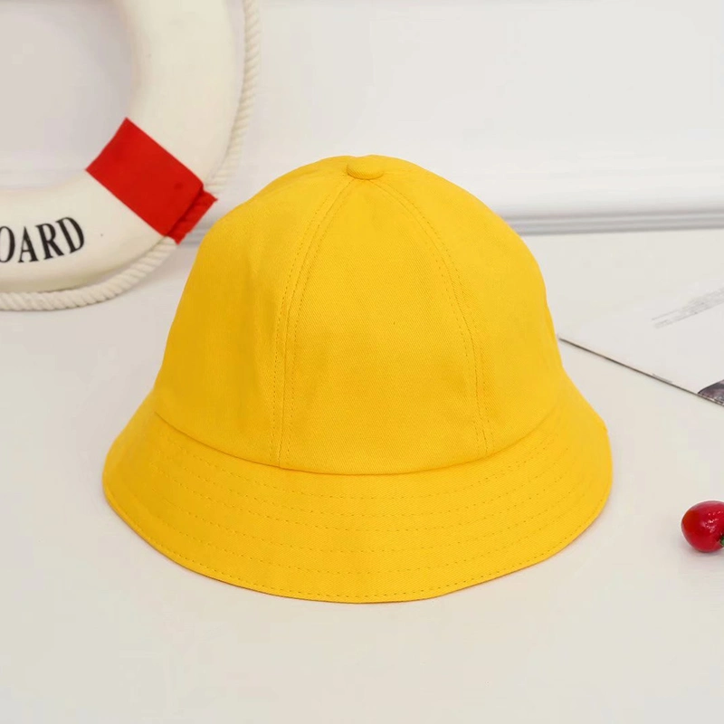 High Quality Customized Designer Printed Embroider Outdoor Blank Cotton School Kids Cap Logo Childrens Bucket Hat