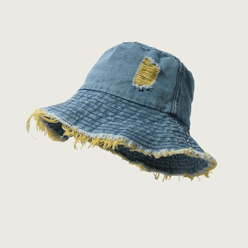 Fashion Cool Denim Men Women Wholesale Custom Logo Bucket Cap Hat