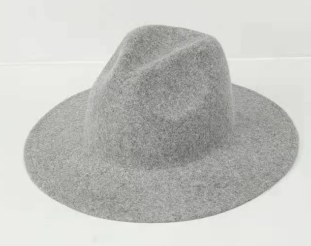 Solid Colors Mens Wool Felt Hat Fedora Winter Hat