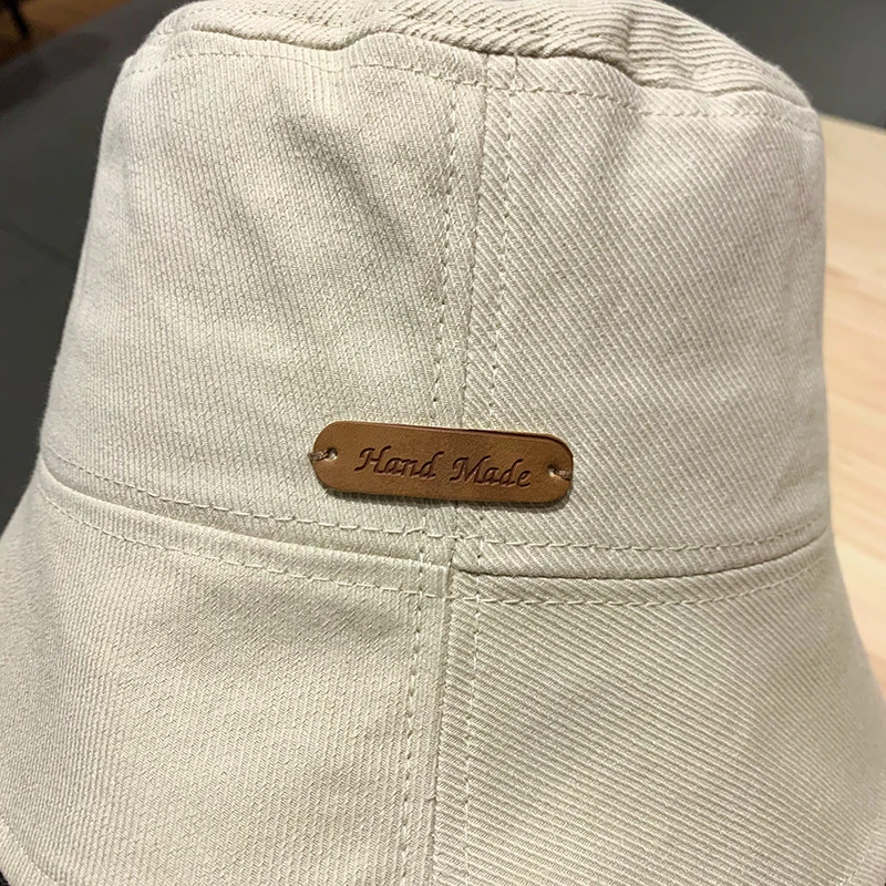 Men Women Spring Summer Solid-Colour Simple Fisherman&prime;s Sun Casual Basin Cap Customize Bucket Hat