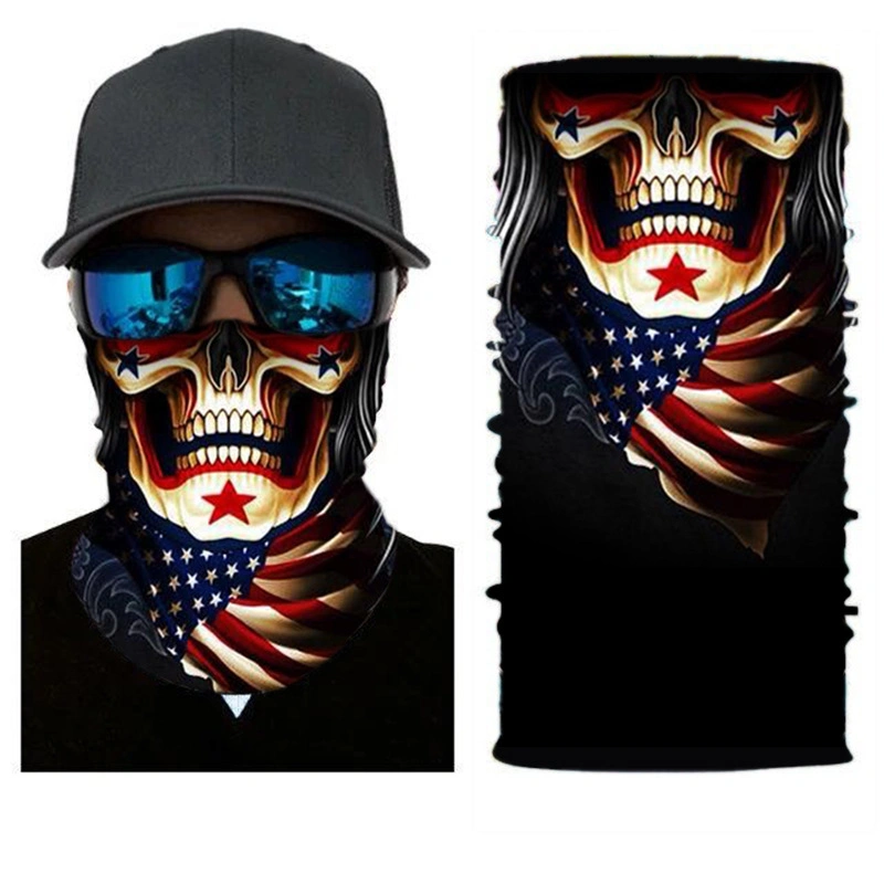 Skull Half Face Series Seamless Magic Headscarf/Bandana