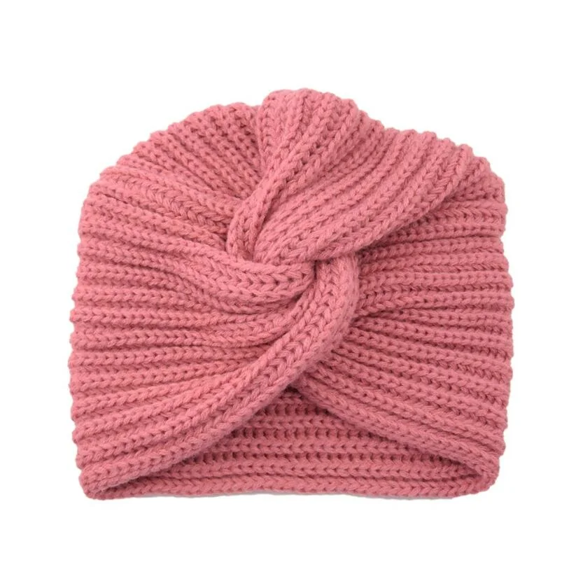 Women Turban African Pattern Muslim Knot Headwrap Beanie Bohemia Knit Cap Hair Fashion Hat