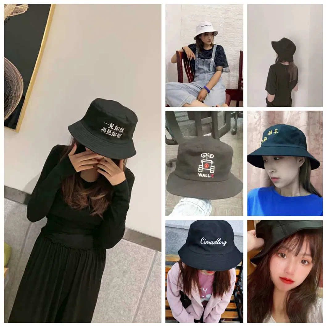 Wholesale Fashion Embroidery Fisherman Hat Men Women Custom Logo Cotton Bucket Hat