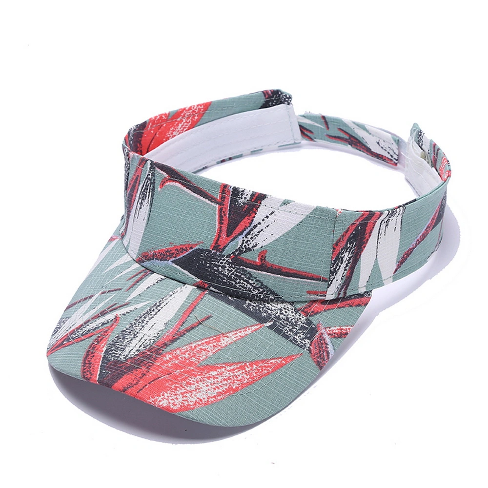 Women Summer Empty Top Printed Sport Visor Caps Outdoor Sun Hat Cheap Wholesale Sunvisor Hat