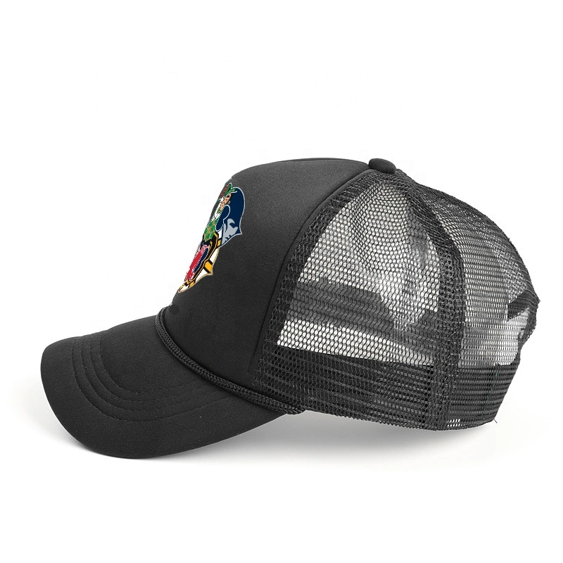 OEM Custom High Quality 5 Panel Adult Fashion Rope Design Foam Mesh Printing Trucker Cap Sublimation Logo Bulk Trucker Hat