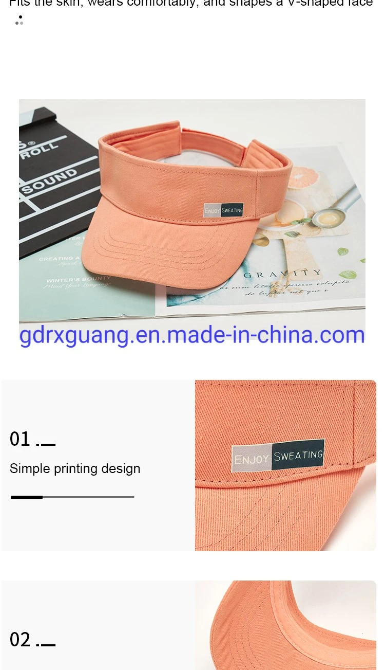 Fashion Heathered Colorful Adjustable Sports Sun Visor Running Hat