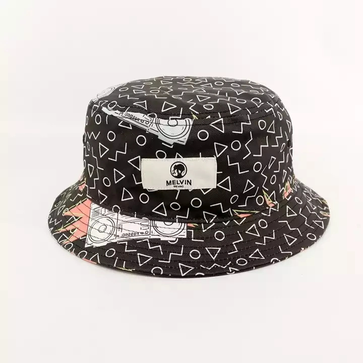 High Quality Lattice Pattern Printed Custom Cheap Waterproof Hats Bucket Hat