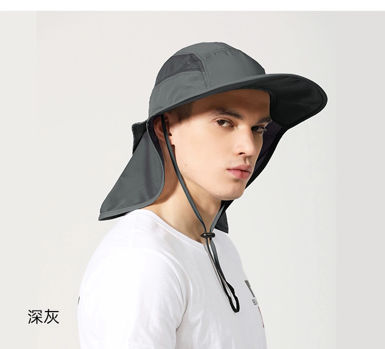 Custom Men&prime;s Sun Visor Breathable Sunblock UV Protection Fishing Cap Quick Drying Mountaineering Fisherman Basin Hat