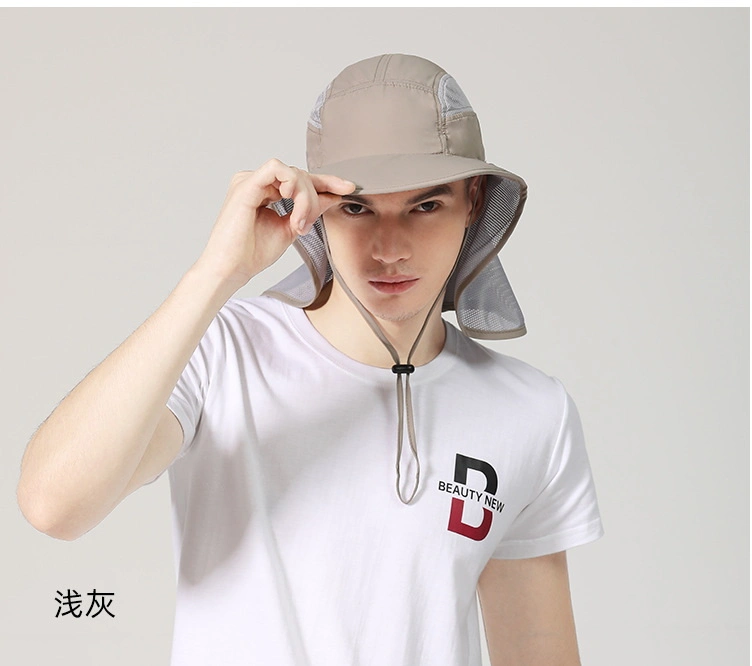 Custom Men&prime;s Sun Visor Breathable Sunblock UV Protection Fishing Cap Quick Drying Mountaineering Fisherman Basin Hat