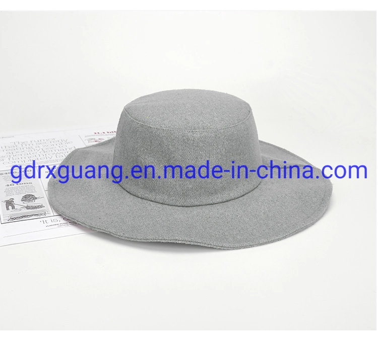 Wholesale Customized Wool Fedora Bucket Hats for Women Men