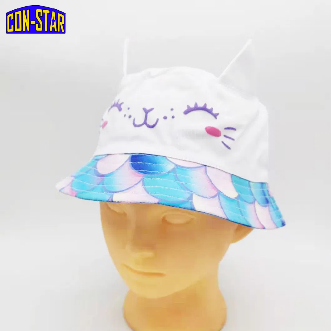 Kids Bucket Hats Kitty Hats OEM High Quality Cotton Disney Fama Audit