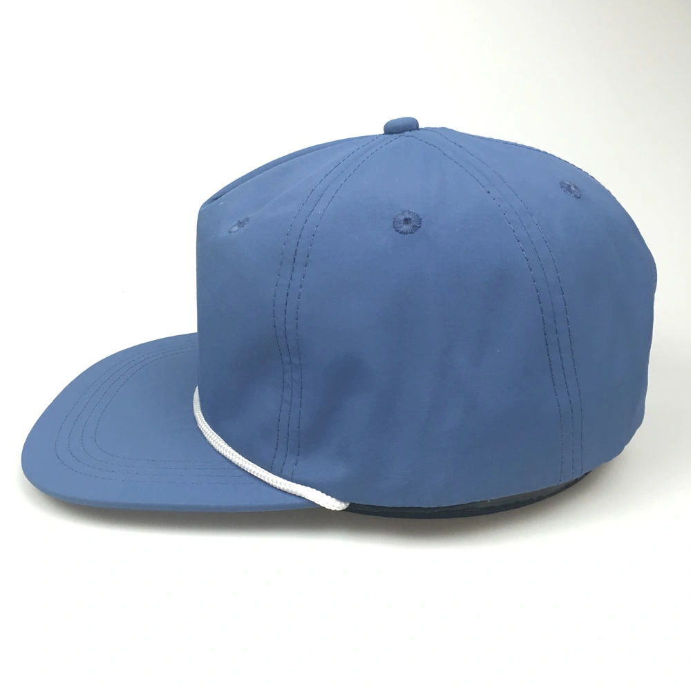 Wholesale 100% Polyester Unstructured Custom 5 Panel Snapback Cap