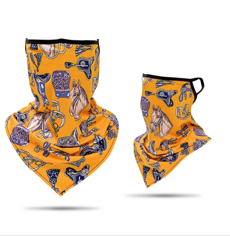 Free Sample Wholesale Bandana Popular Print Balaclava with Earhook Breathable Soft Tube Bandana