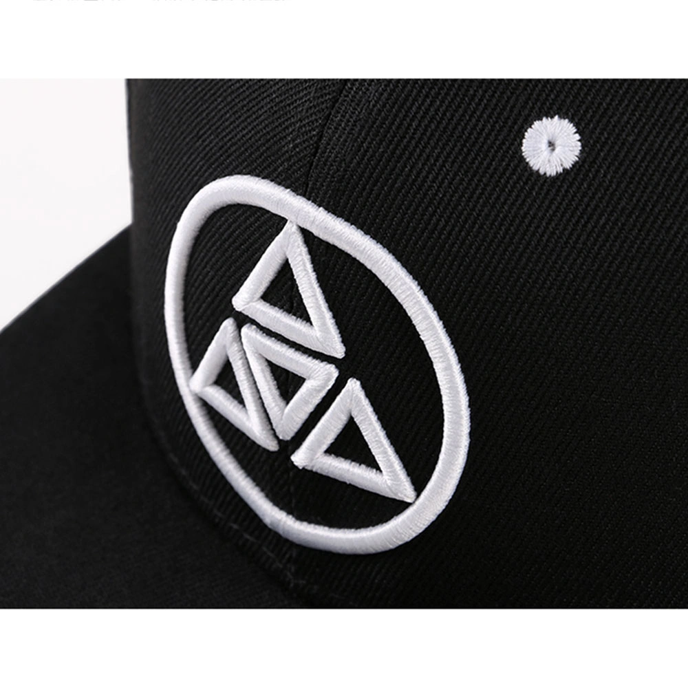 Personalized Custom Made 6 Panel Cotton Twill Black Snapback Cap