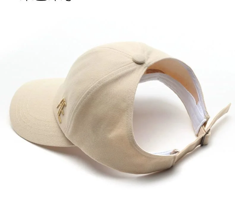 Women&prime; S Korean Version Japanese Sunscreen Shade Outdoor Sports Cap Can Be Tied Ponytail Baseball Cap Empty Top Cap