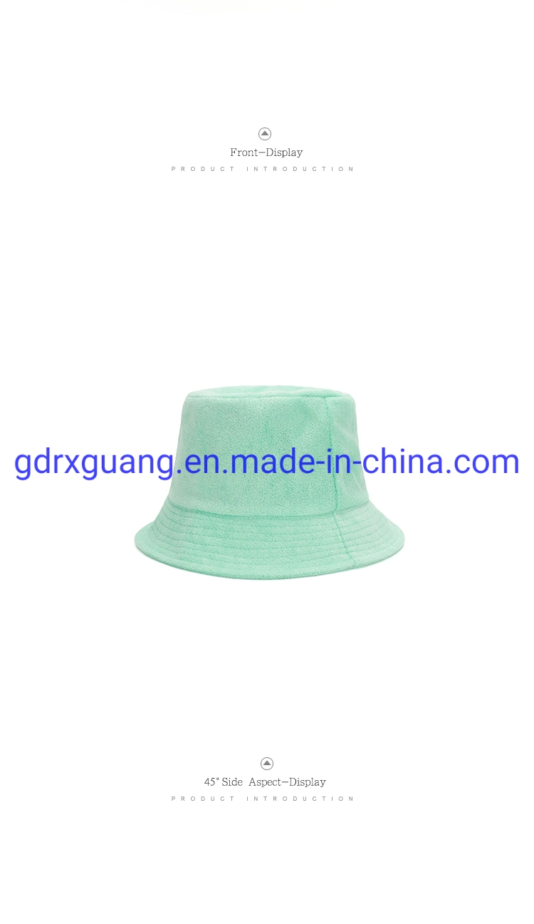 Quality Blank Terry Towel Cotton Fisherman Bucket Hats for Women Men