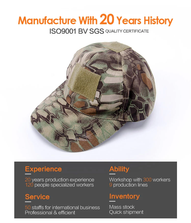 Military Style Baseball Cap for Outdoor Camping and Hiking