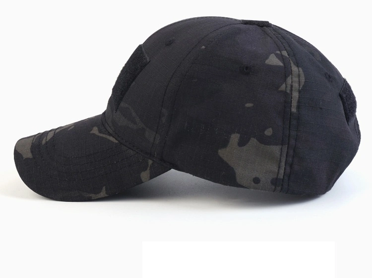 Baseball Cap Rip-Stop Tactical Military Hat Outdoor Print Men&prime;s Tactical Camouflage Sports Cap with Velcro