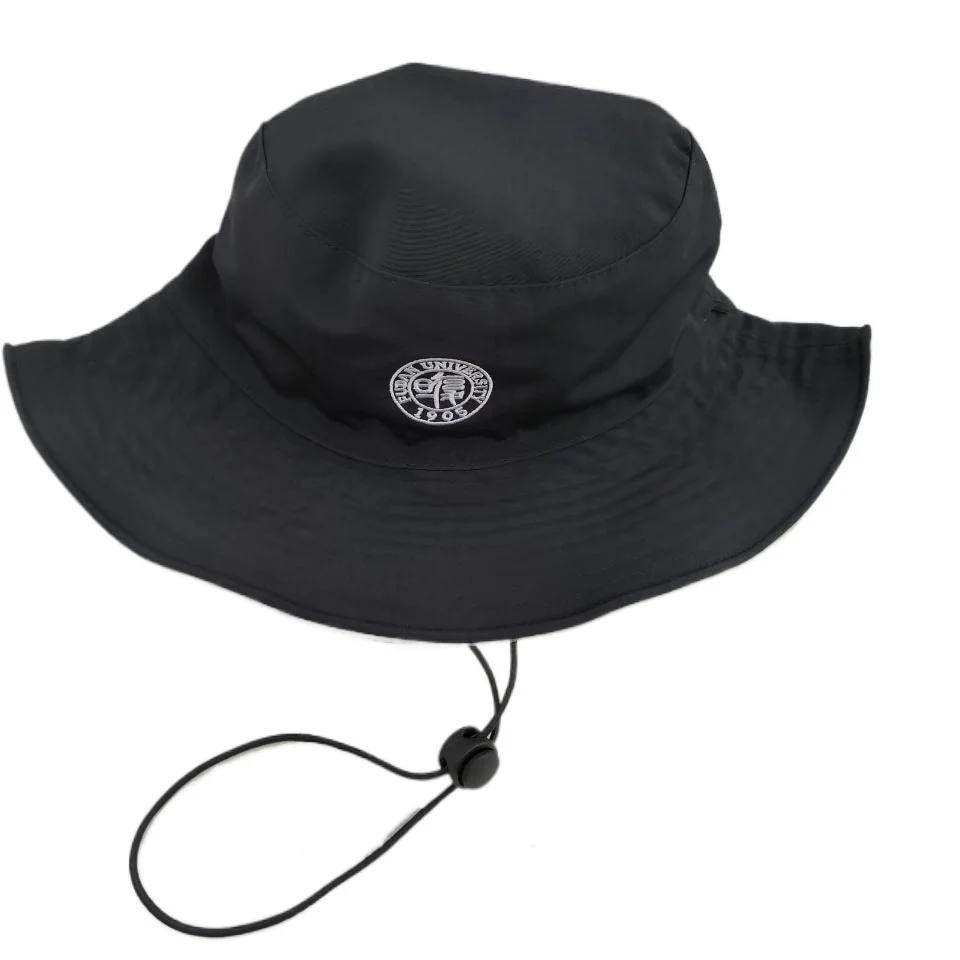 Wholesale Cheap Custom Designer Printed Logo Laser Cut Bucket Hat with String, Bulk Men Fisherman Wide Brim White Safari Cap