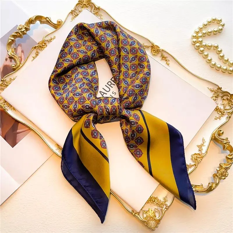 Handkerchief Bandanas Soft Satin 70cm*70cm Silk Square Scarf for Women