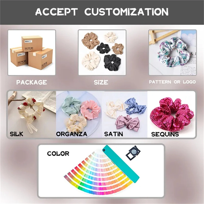 Wholesale Korean Women Fashion Hair Accessories Chiffon Hairband Elastic Bandana Headwrap