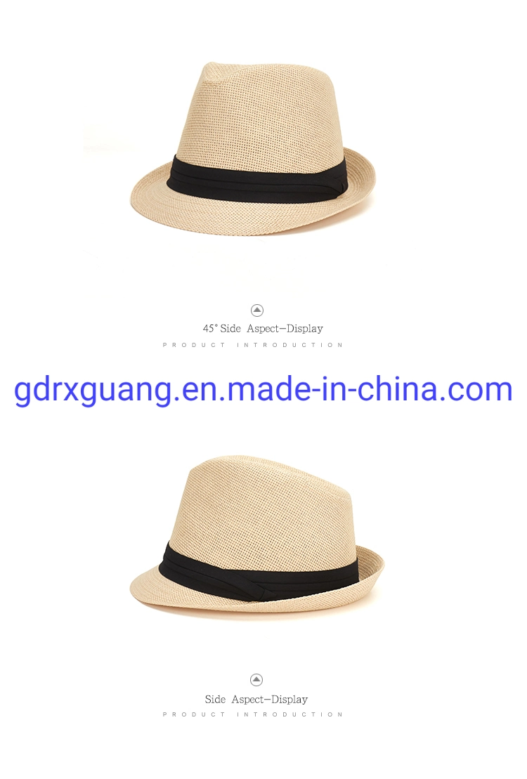 Outdoor Wide Brim Summer Breathable Floppy Custom Fedora Straw Hats