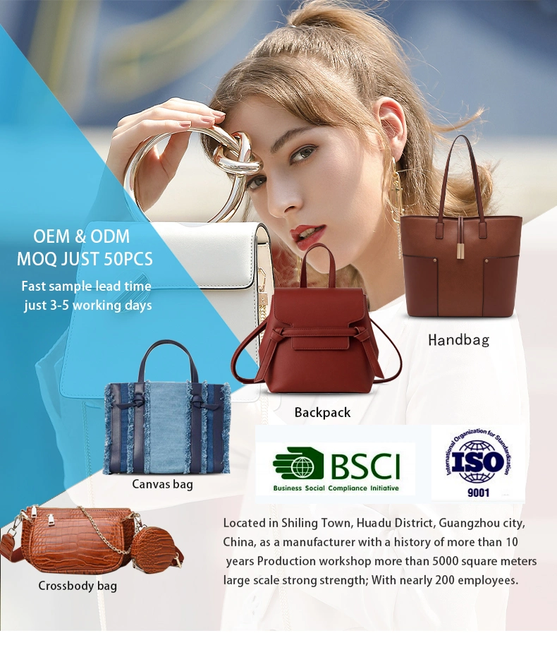 New PU Leather Bag Woman Handbag Fashion Tote Bag Bolsa De Cuero PU Ladies Bag Daliy Use Quality Brand Bag Vegan Leather Designer Ladies Bag Tote Handbag