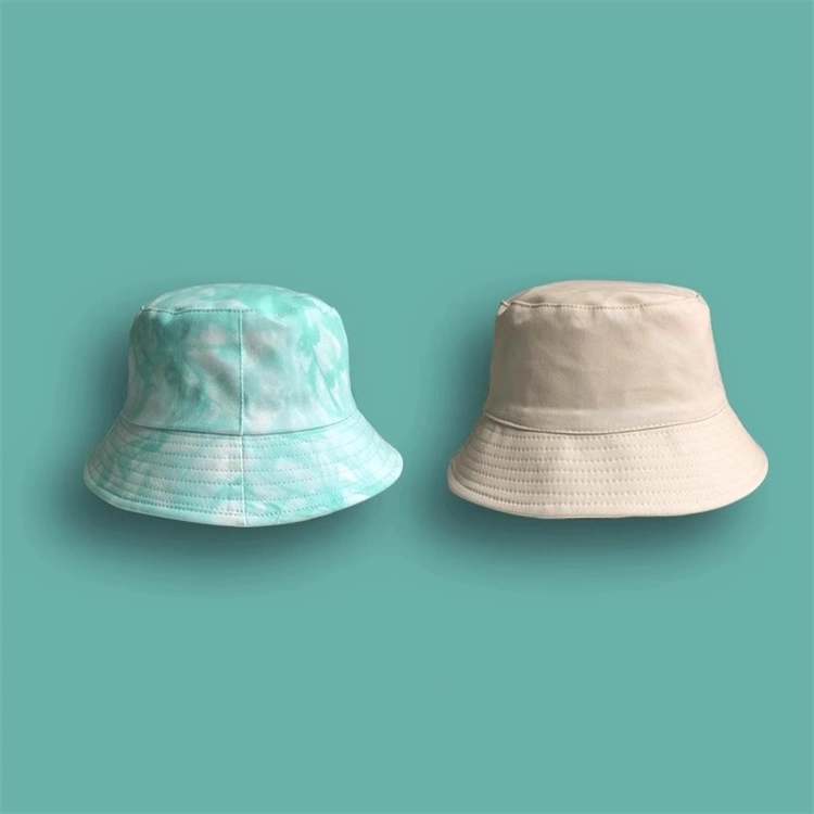 Reversible Wear Tie Dye Cotton Casual Fishman Bucket Hat Cap