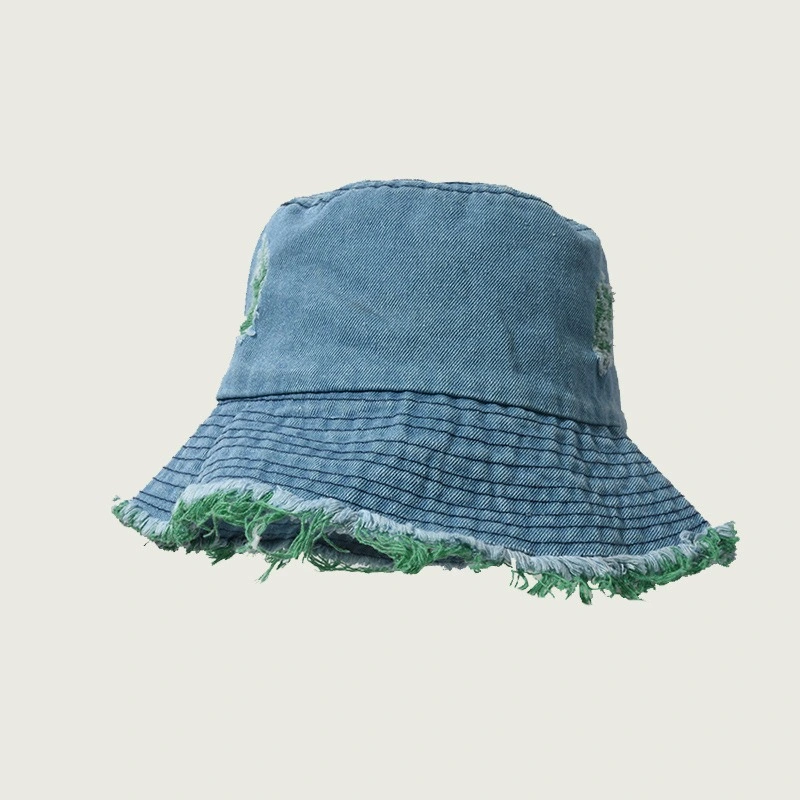 Fashion Cool Denim Men Women Wholesale Custom Logo Bucket Cap Hat