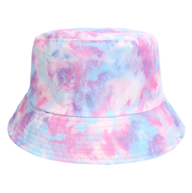 New Painted Tie-Dye Fisherman Hat Men and Women Double-Sided Hats Outdoor Two Wearing Sunshade Casual Bucket Hats