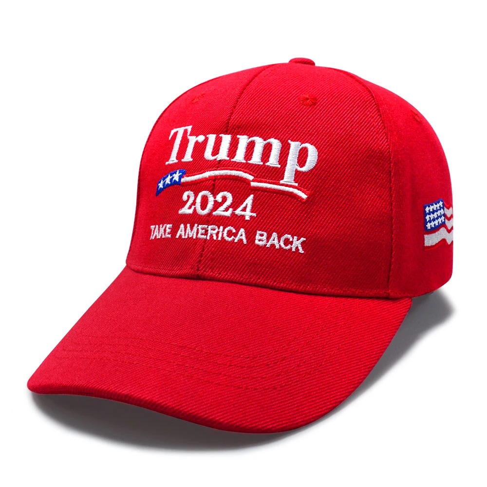 Hot Sale Wholesale 6 Panel Cotton Hats USA Embroidered Election Custom Hat