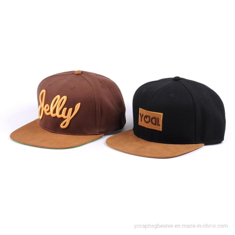 New Arrival Flat Suede Visor Snapback Cap