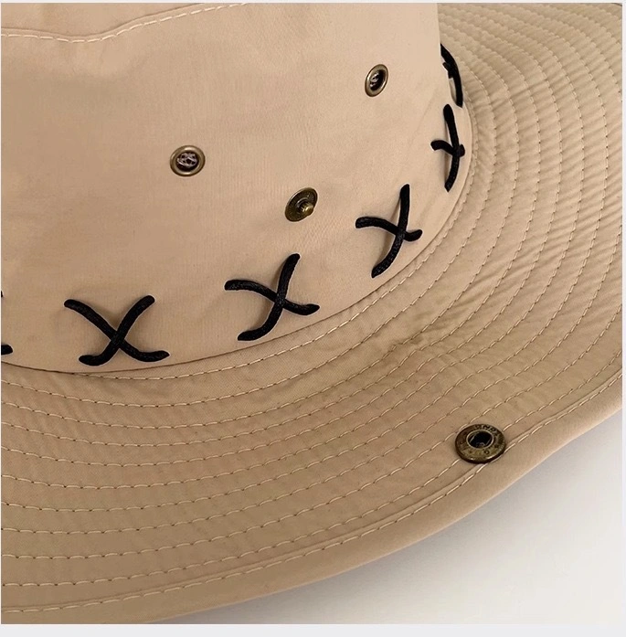 Wide Brim Bulk Bucket Fishing Hat Men with String