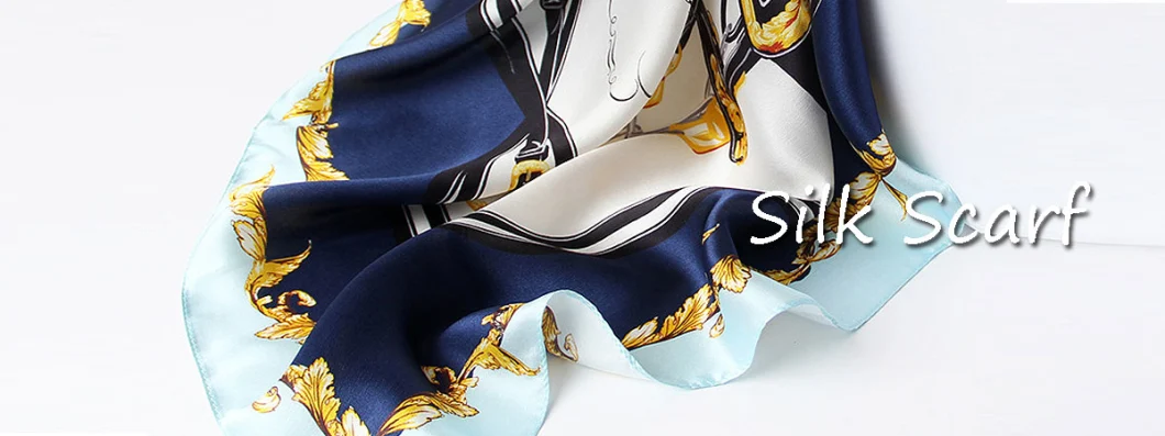 12mm Satin Silk Square Head Scarves Bandannas for Women