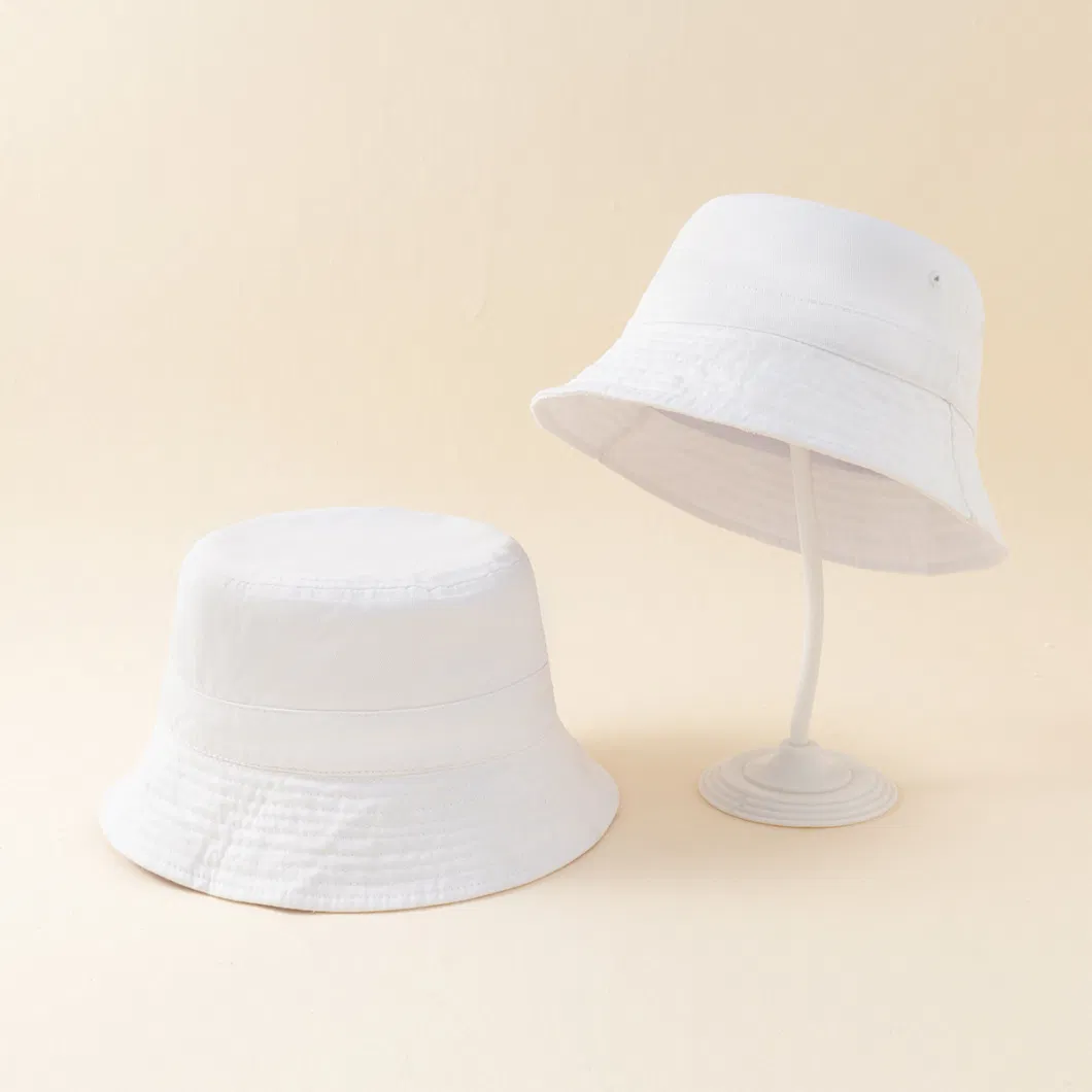 Foldable Children Fisherman Caps Sunshade Cotton Washed Denim Baby Kids Bucket Hats