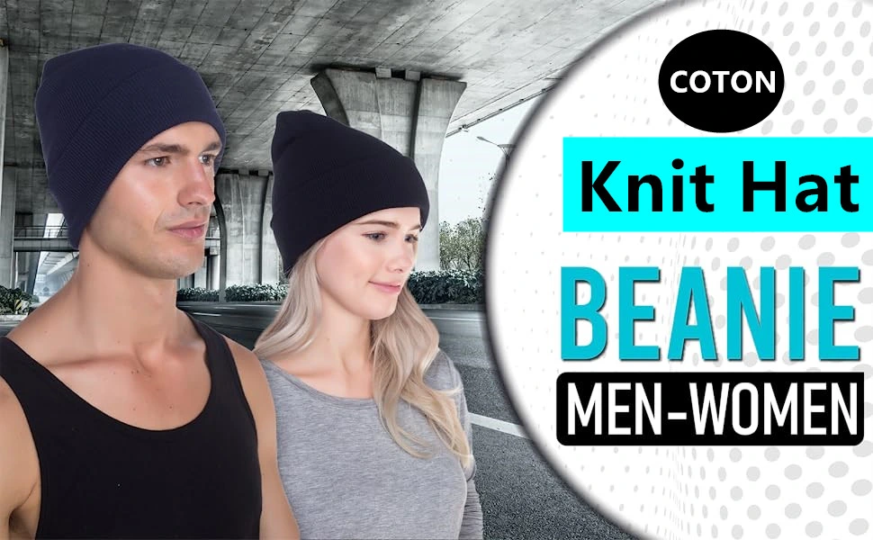 Design Your Own Beanie Custom Beanie Hat Personalized Winter Warm Knit Cuffed Plain Knitted Hat